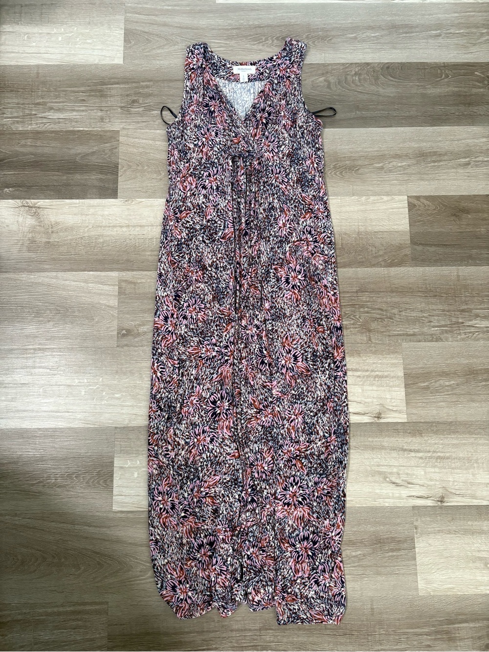 Motherhood Maternity  Sleeveless Floral Maxi Dress in Multi-Color